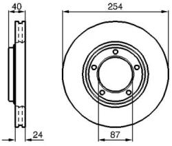 Bosch szellőző féktárcsa Ø254mm 0 986 478 663