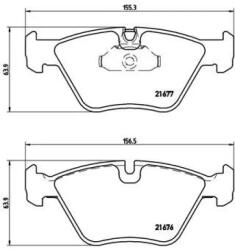 BREMBO fékbetét készlet, tárcsafék P06 022
