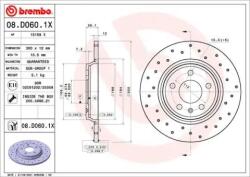 BREMBO Féktárcsa Brembo Xtra - fúrt 08. D060.1X