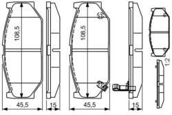 Bosch fékbetét készlet 0 986 495 308