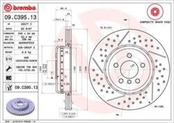 BREMBO Féktárcsa Féktárcsa kétrészes Ø345mm 09. C395.13