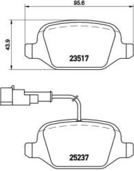 BREMBO fékbetét készlet, tárcsafék P23 131