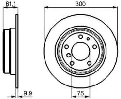 Bosch tömör féktárcsa Ø300mm 0 986 478 321