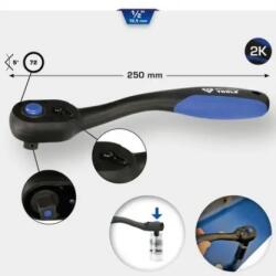 KS TOOLS - ergonomikus racsni 250mm