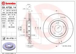 BREMBO Féktárcsa szellőző Ø294mm 09. A738.11