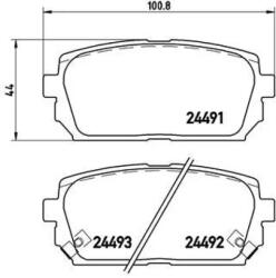BREMBO fékbetét készlet P30 040