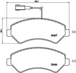 BREMBO fékbetét készlet, tárcsafék P23 136