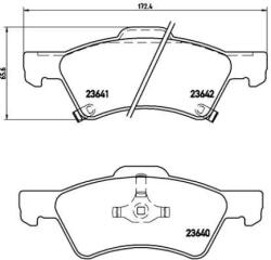 BREMBO fékbetét készlet, tárcsafék P11 015