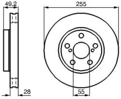 Bosch szellőző féktárcsa Ø255mm 0 986 478 858