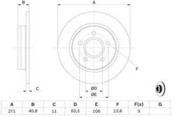 Bosch tömör féktárcsa Ø271mm 0 986 479 763