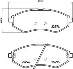 BREMBO fékbetét készlet, tárcsafék P10 057