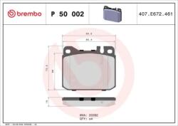 BREMBO fékbetét készlet P50 002