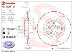 BREMBO Féktárcsa szellőző Ø345mm 09. B970.11
