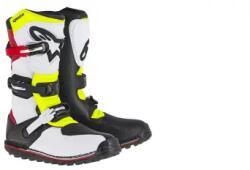 Alpinestars TECH TRIAL cipő, ALPINESTARS (fehér/piros/fluo sárga/fekete, 405-ös méret)