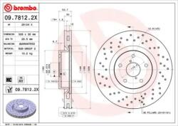 BREMBO féktárcsa perforált/belső hűtéses Ø326mm 09.7812. 2X