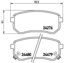BREMBO fékbetét készlet, tárcsafék P30 033