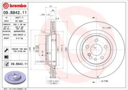 BREMBO Féktárcsa szellőző Ø330mm 09. B842.11