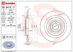 BREMBO Brake Disc - Lacqued 08. N410.11