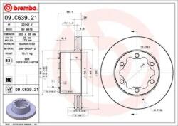 BREMBO féktárcsa belső hűtéses Ø303mm 09. C639.21