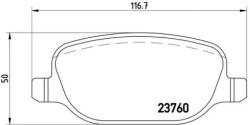 BREMBO fékbetét készlet, tárcsafék P23 089