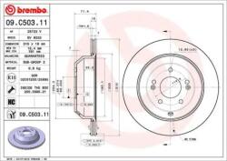 BREMBO Féktárcsa belső hűtés Ø315mm 09. C503.11