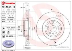 BREMBO Féktárcsa szellőző Ø350mm 09. A958.11