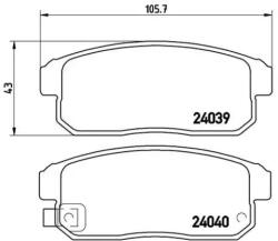BREMBO fékbetét készlet, tárcsafék P49 035
