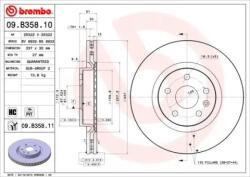 BREMBO Féktárcsa szellőző Ø337mm 09. B358.11