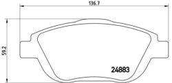 BREMBO fékbetét készlet, tárcsafék P61 103