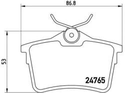BREMBO fékbetét készlet, tárcsafék P61 084