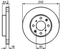 Bosch szellőző féktárcsa Ø241, 8mm 0 986 478 503