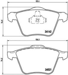 BREMBO fékbetét készlet, tárcsafék P24 077X