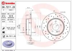 BREMBO féktárcsa perforált Ø290mm 08.7211. 2X