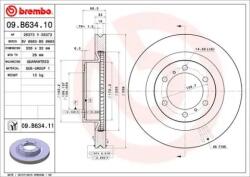 BREMBO Féktárcsa szellőző Ø338mm 09. B634.11