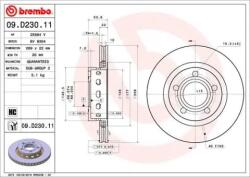 BREMBO Féktárcsa szellőző Ø269mm 09. D230.11