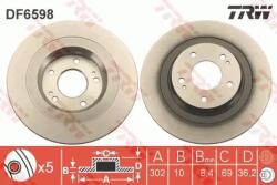 TRW Féktárcsa tömör Ø302mm DF6598