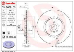 BREMBO féktárcsa 09. D069.33