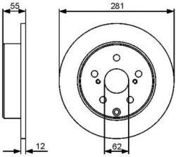 Bosch tömör féktárcsa Ø281mm 0 986 479 419