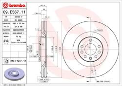 BREMBO Féktárcsa - fényezett 09. E567.11