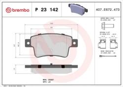 BREMBO fékbetét készlet, tárcsafék P23 142