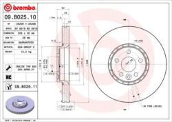 BREMBO Féktárcsa szellőző Ø328mm 09. B025.11