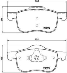 BREMBO fékbetét készlet, tárcsafék P86 016