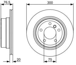 Bosch szellőző féktárcsa Ø299, 7mm 0 986 479 496