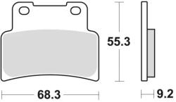 BRAKING fékbetétek, BRAKING (szinterezett keverék CM55) 2 db/csomag - runder - 20 200 Ft