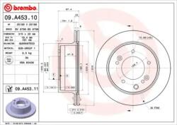 BREMBO Féktárcsa szellőző Ø315mm 09. A453.11