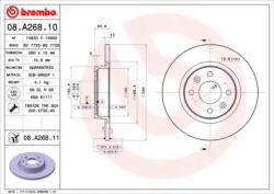 BREMBO Féktárcsa tömör Ø260mm 08. A268.11