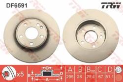 TRW szellőző féktárcsa Ø295mm DF6591