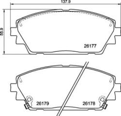 BREMBO fékbetét készlet, tárcsafék P49065