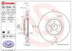 BREMBO Féktárcsa szellőző Ø320mm 09. C542.11