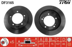 TRW Féktárcsa szellőző Ø287, 4mm DF3165